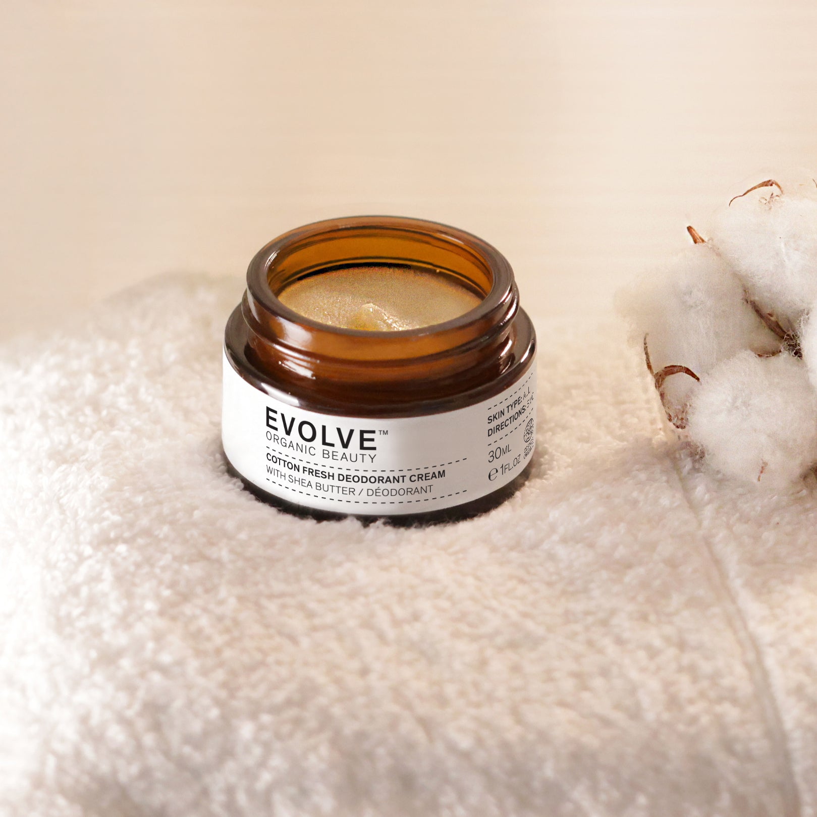 Evolve Cotton Fresh Natural Deodorant Cream - Desodorizante